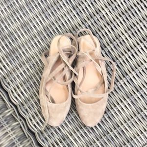 Madewell ankle wrap flats